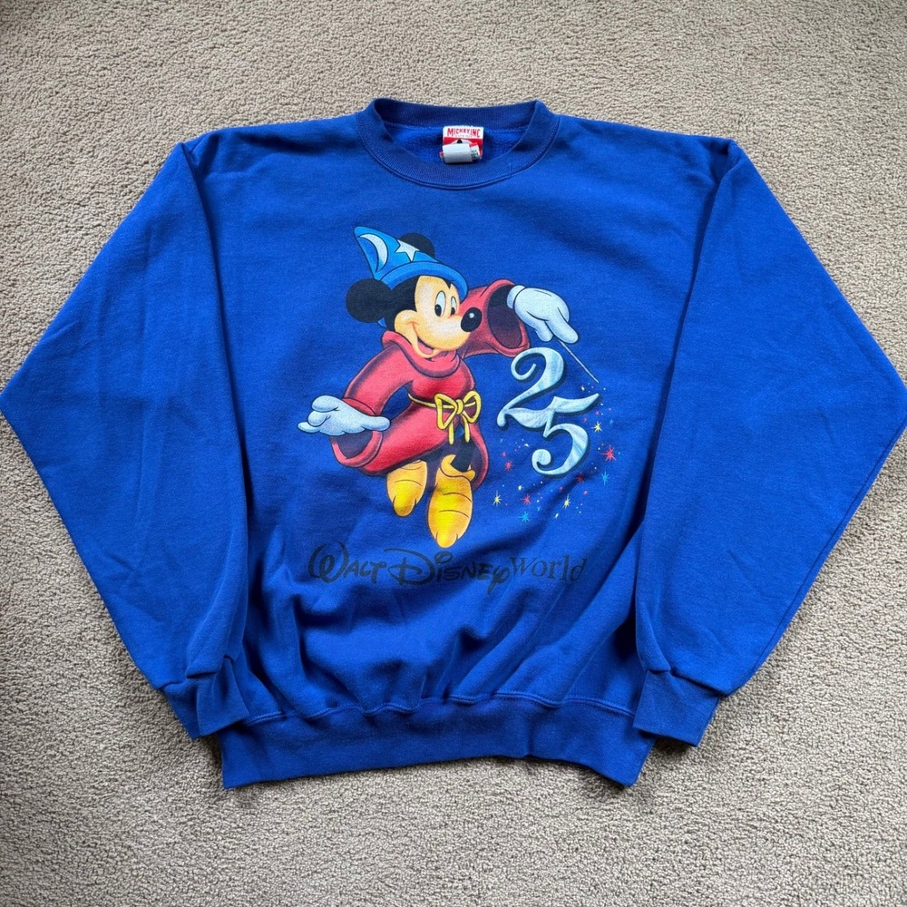 Vintage Walt Disney World 25th Anniversary Crewneck Sweatshirt Men's Large USA